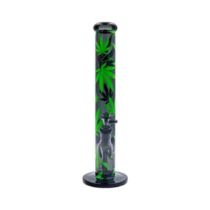 Fire-Flow x Black Leaf Glass Bong Green – 40cm - Image 2