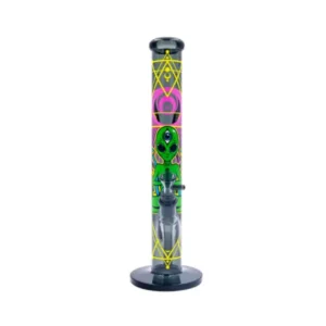 Fire-Flow x Black Leaf – Glass Bong Trippy Alien – 40cm - Image 2