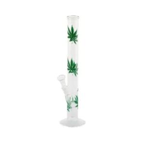 Greenline Glass Bong With Leaf - Afbeelding 1