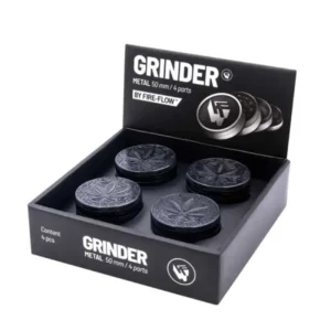 Metal Grinder Black Trance Leaf ⌀50 mm – 4 parts – Image 2