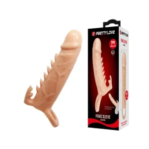 Pretty Love Emmitt Penis Sleeve Ribbed Nude - Afbeelding 3