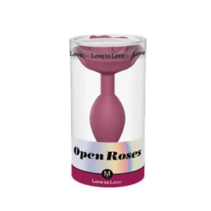 Love to Love Open Roses Size M Butt Plug Plum - Afbeelding 4