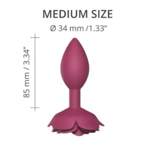 Love to Love Open Roses Size M Butt Plug Plum - Afbeelding 2