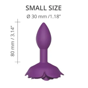 Love to Love Open Roses Size S Butt Plug Purple - Image 2