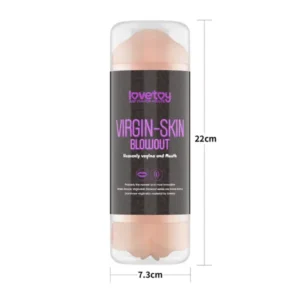 LoveToy Virgin-Skin Blowout Double Side Stroker Vagina and Mouth - Afbeelding 4