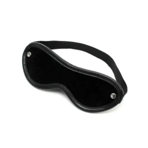 Eye Mask Leather Rimba Black – Image 2