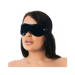 Eye Mask Leather Rimba Black – Image 1
